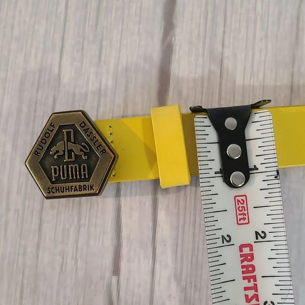 Rudolf Dassler Schuhfabrik Puma Leather Yellow Belt Hard To Find Medium 90cm